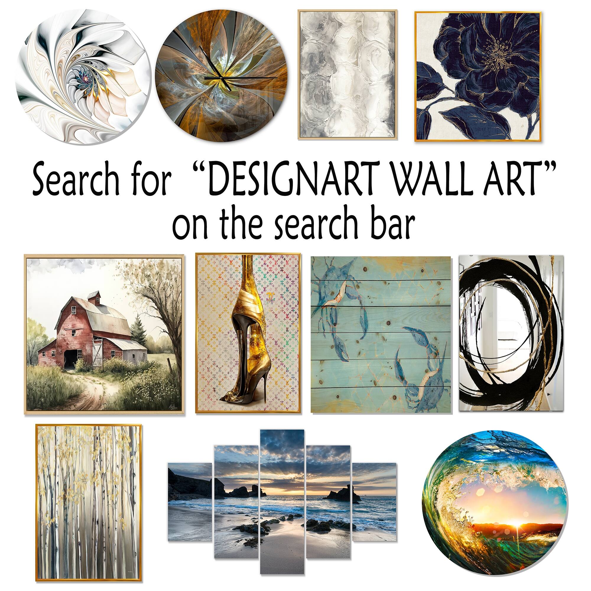 Designart "Minimalism Beach Fence" Nautical & Beach Large Metal Prints